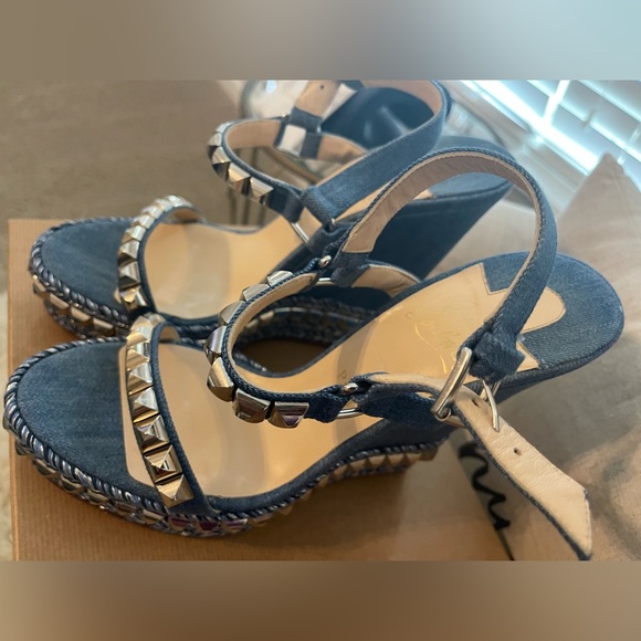 Christian Louboutin cataclou 140 Jean wedge - Picture 2 of 10